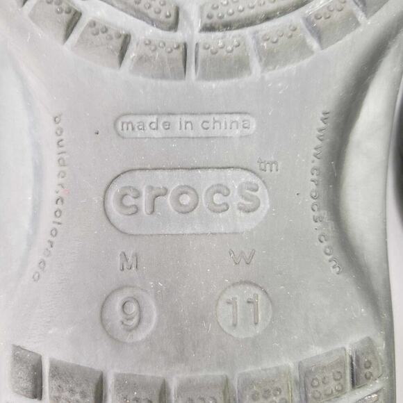 Crocs Crocband Sandals Flip Flops Womens Size 11 Mens 9 Black Comfort Thong - Picture 6 of 7